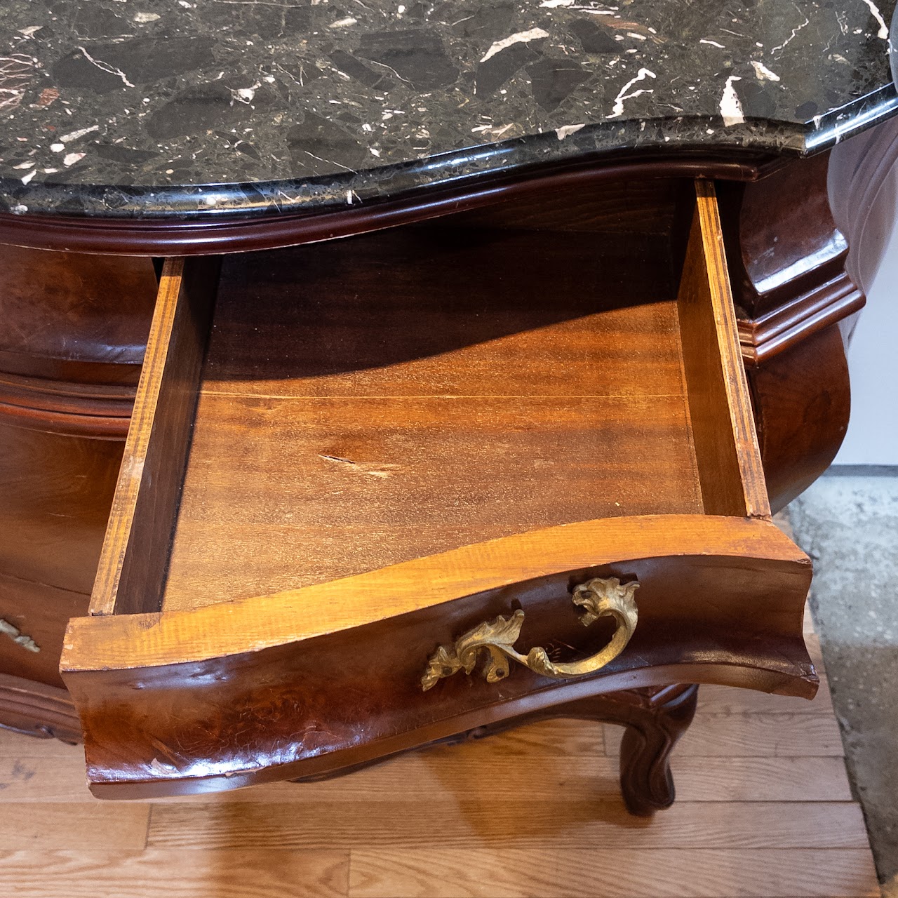 Marble Top Bombé Chest