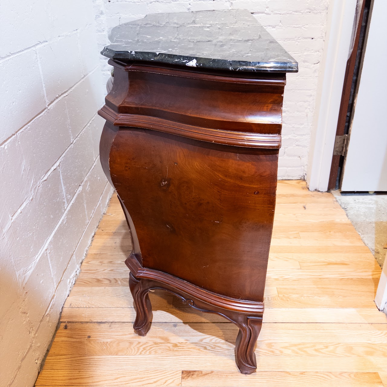 Marble Top Bombé Chest