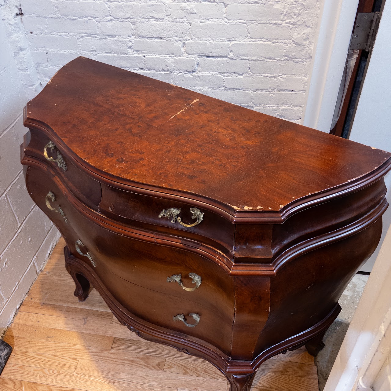 Marble Top Bombé Chest