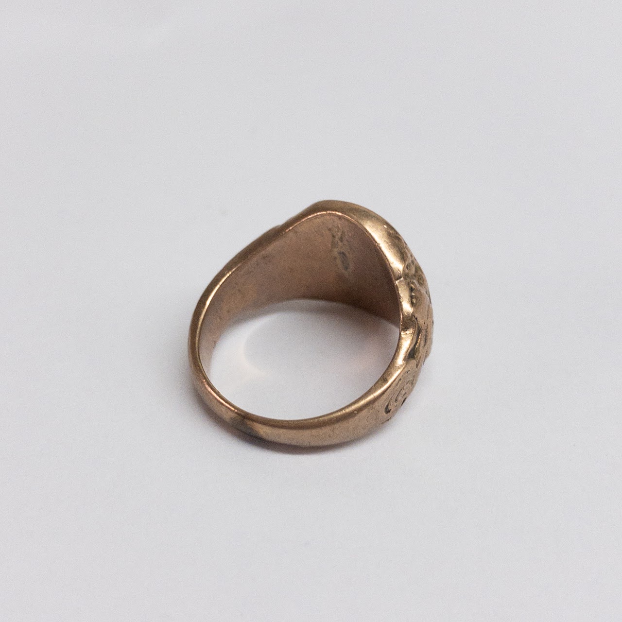 10K Gold Monogram Signet Ring