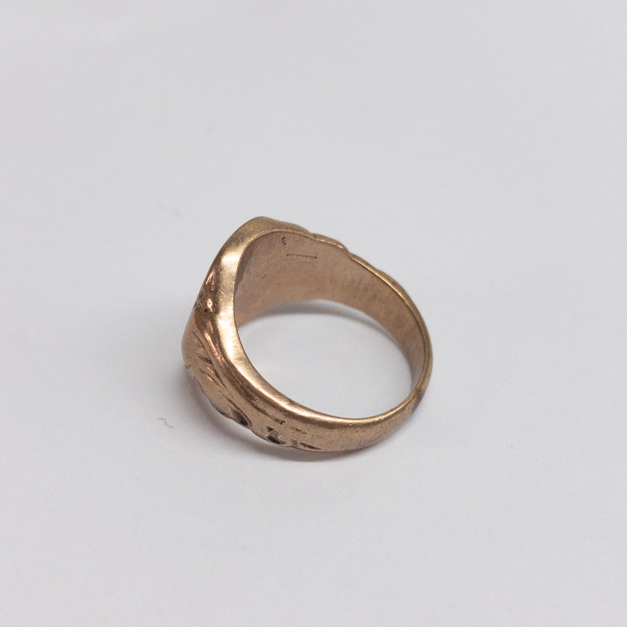 10K Gold Monogram Signet Ring