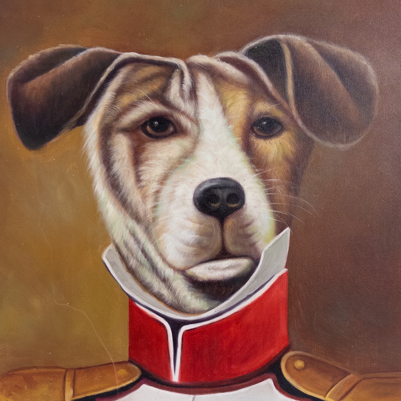 Dog Oil Portrait Painting