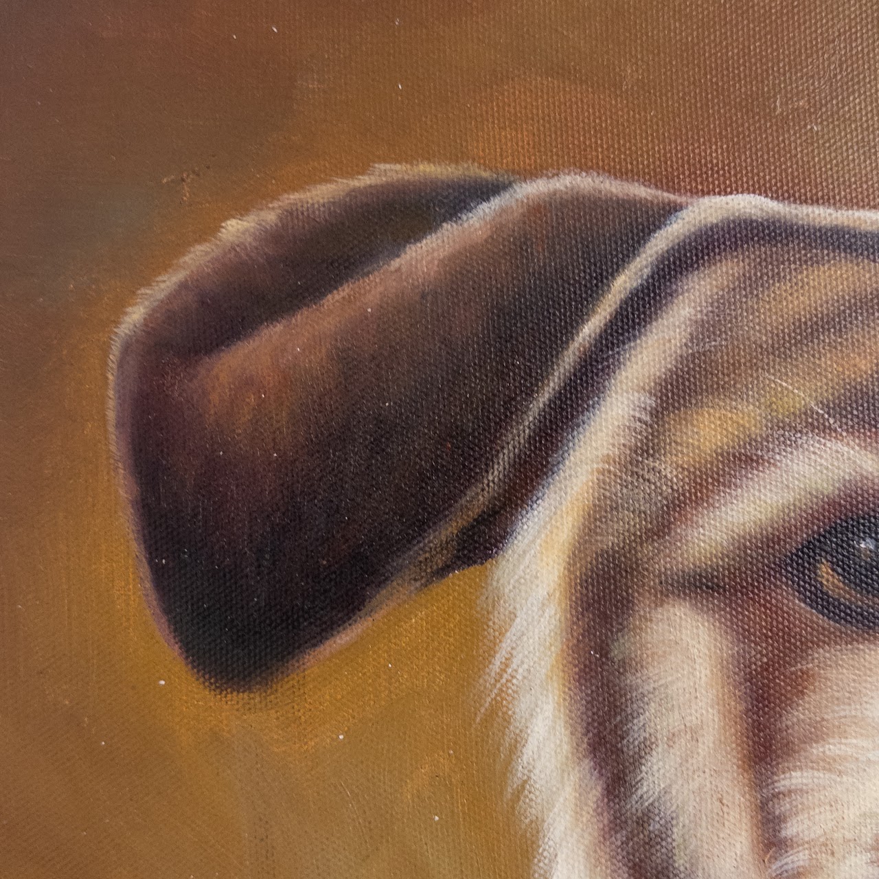 Dog Oil Portrait Painting