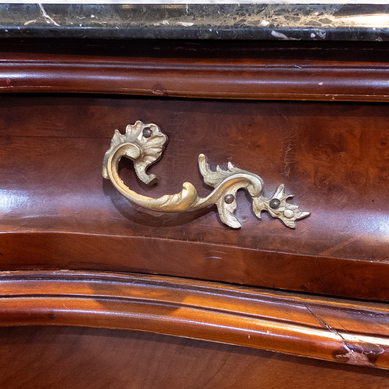 Marble Top Bombé Chest