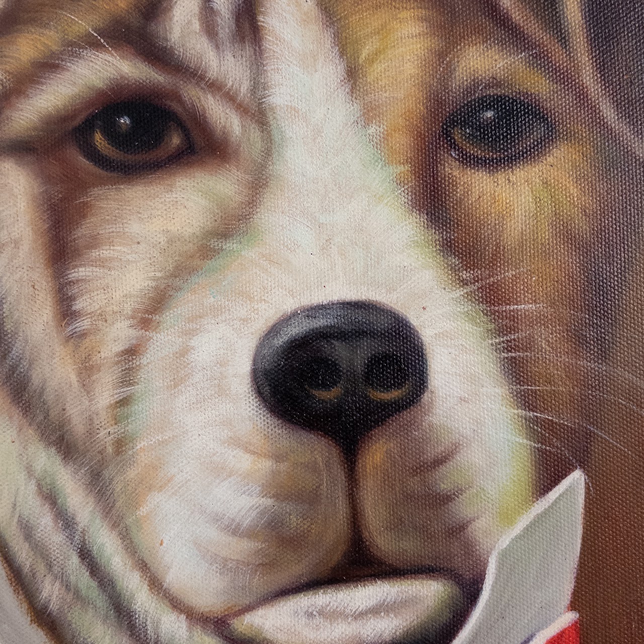 Dog Oil Portrait Painting