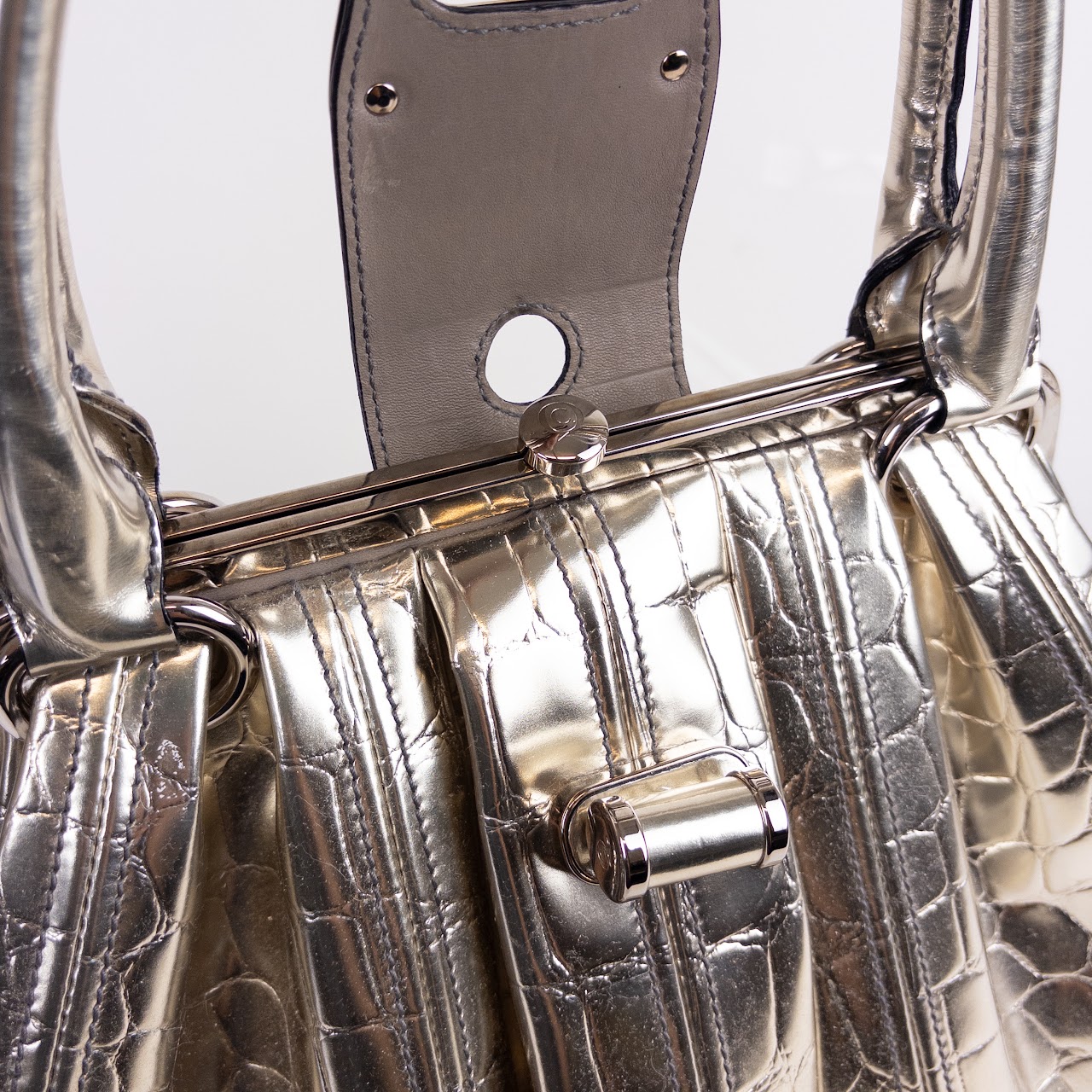 Alexander McQueen Metallic Elvie Bag