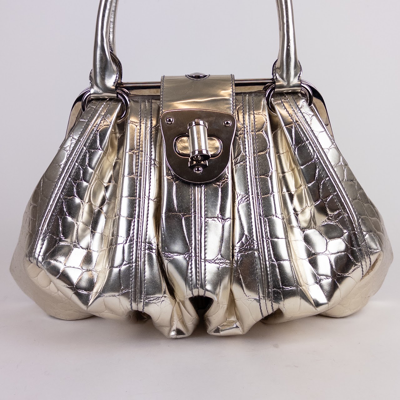 Alexander McQueen Metallic Elvie Bag