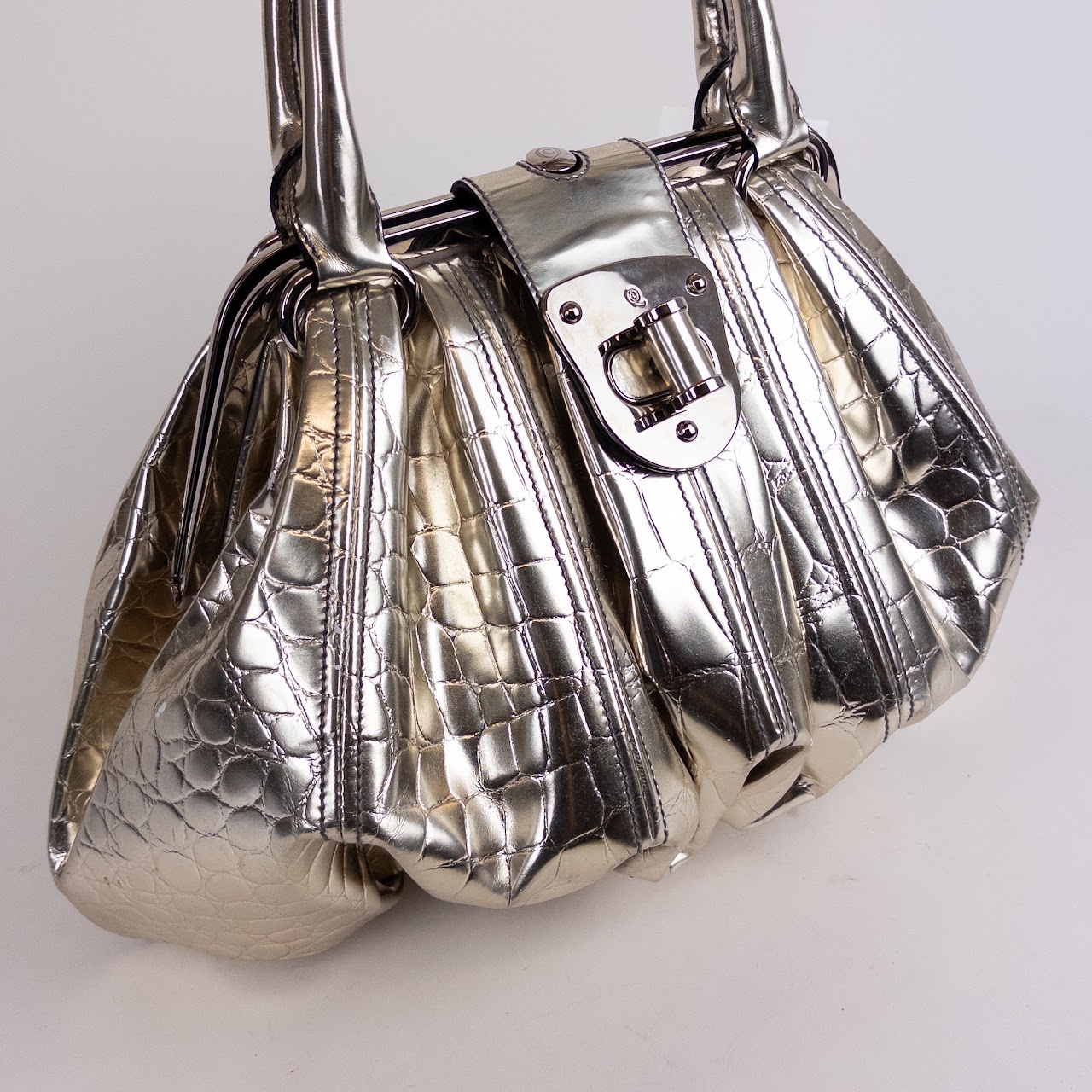 Alexander McQueen Metallic Elvie Bag