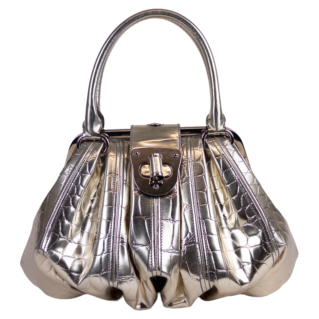 Alexander McQueen Metallic Elvie Bag