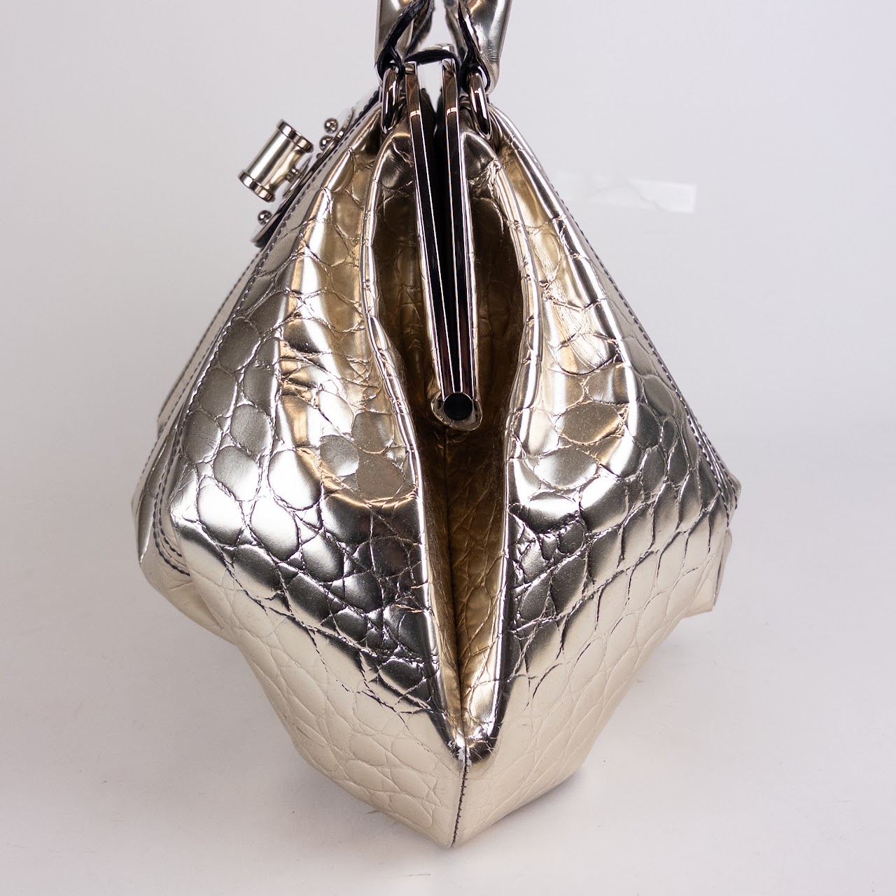 Alexander McQueen Metallic Elvie Bag