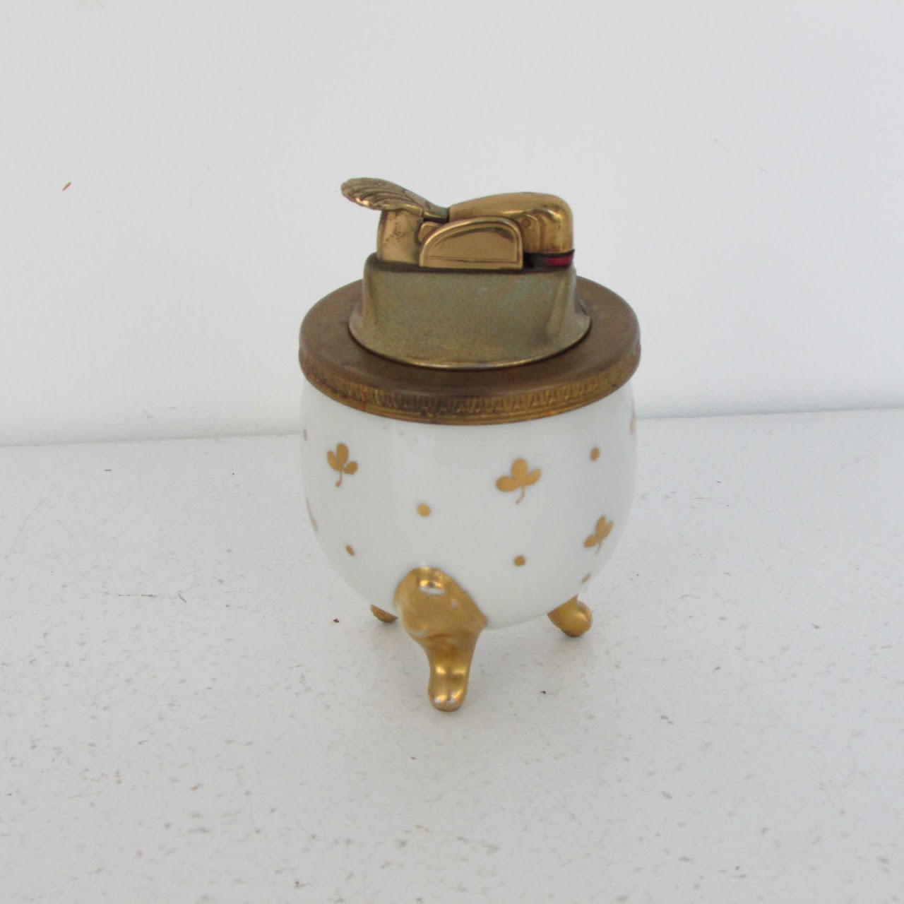 Evans Lighter With Hand Painted Limoges Egg Body