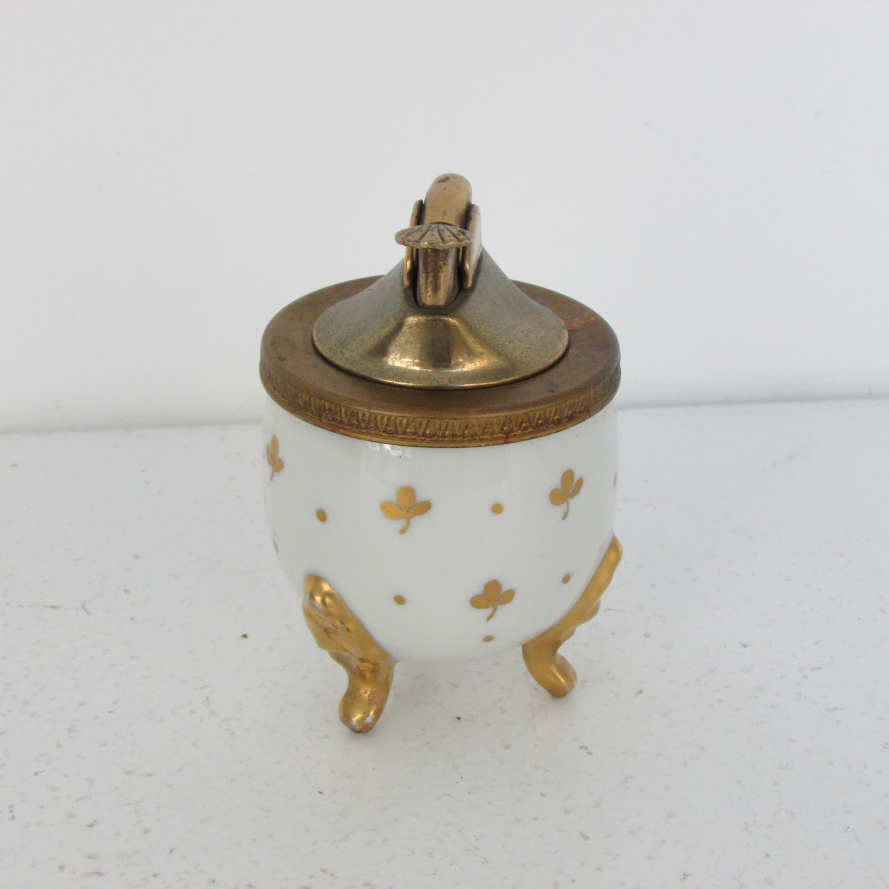 Evans Lighter With Hand Painted Limoges Egg Body