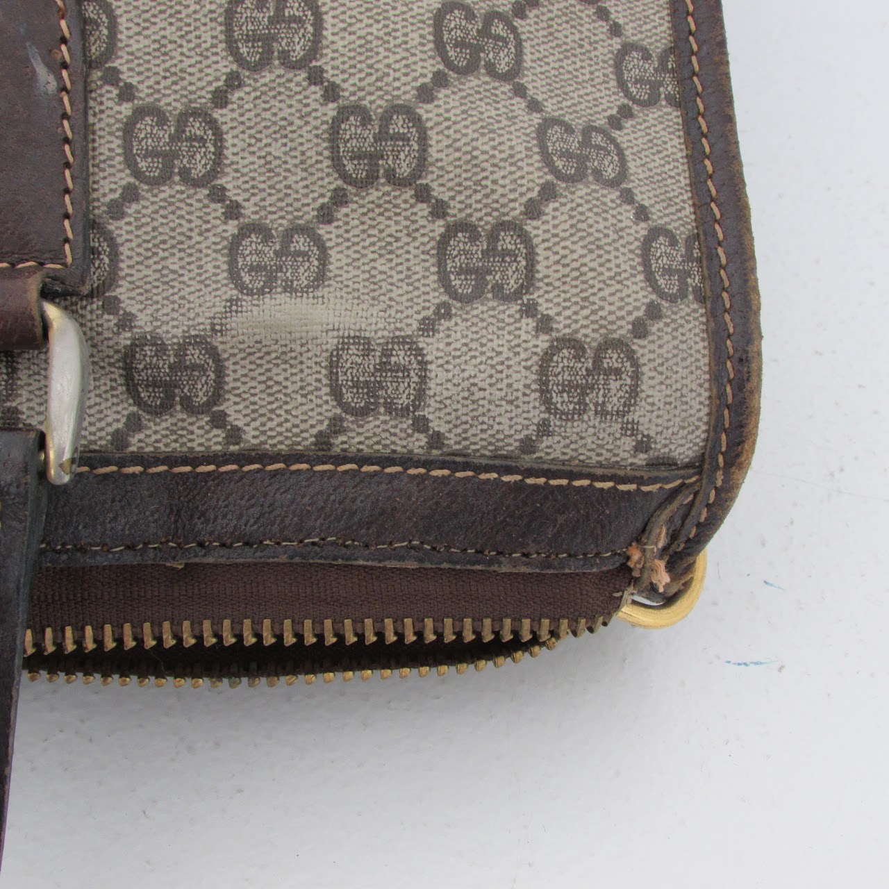 Gucci Coated Canvas & Leather Medium Tote Bag