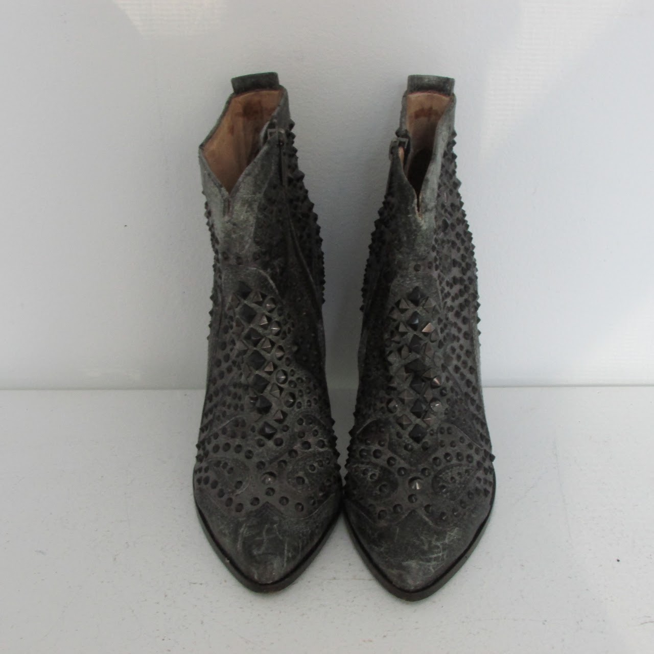 Frye Studded Leather High Heel Boots