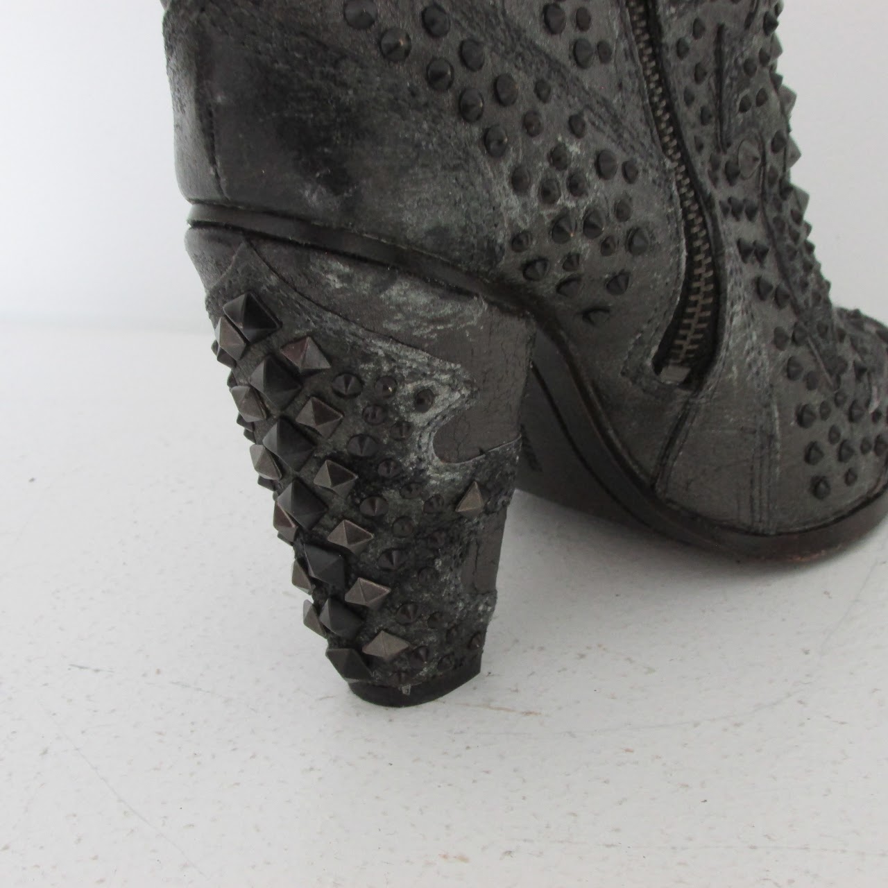 Frye Studded Leather High Heel Boots