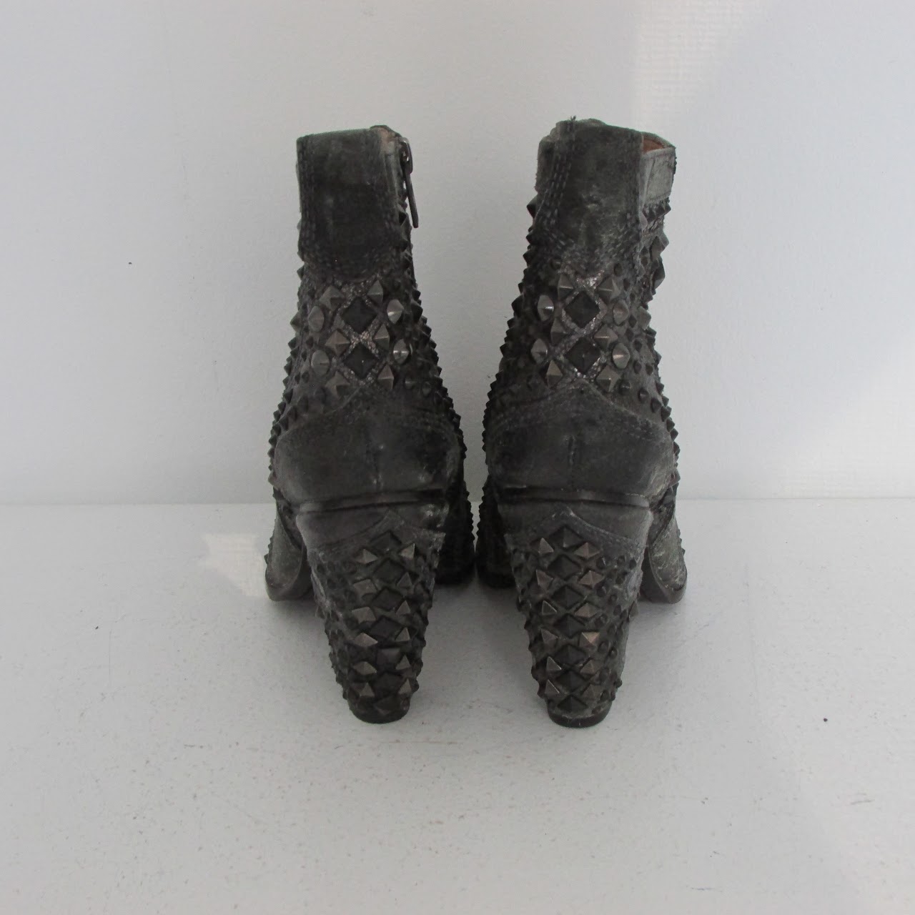 Frye Studded Leather High Heel Boots