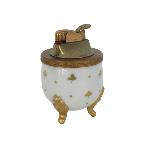 Evans Lighter With Hand Painted Limoges Egg Body