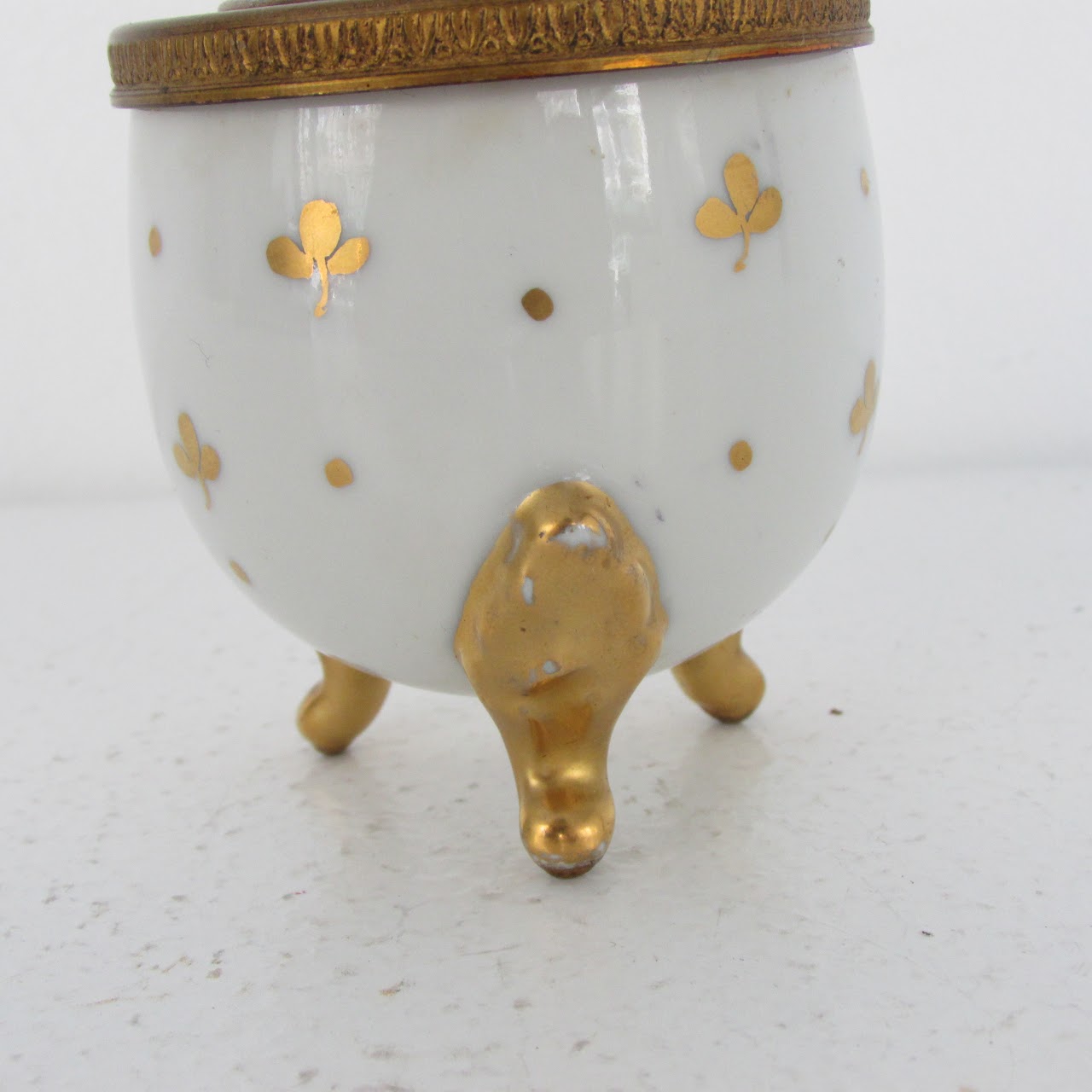 Evans Lighter With Hand Painted Limoges Egg Body