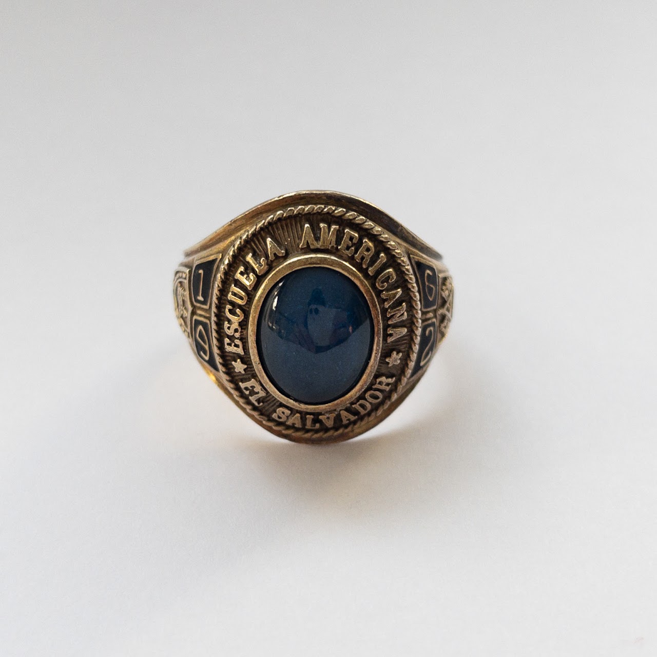 10K Gold and Blue Stone Class Ring