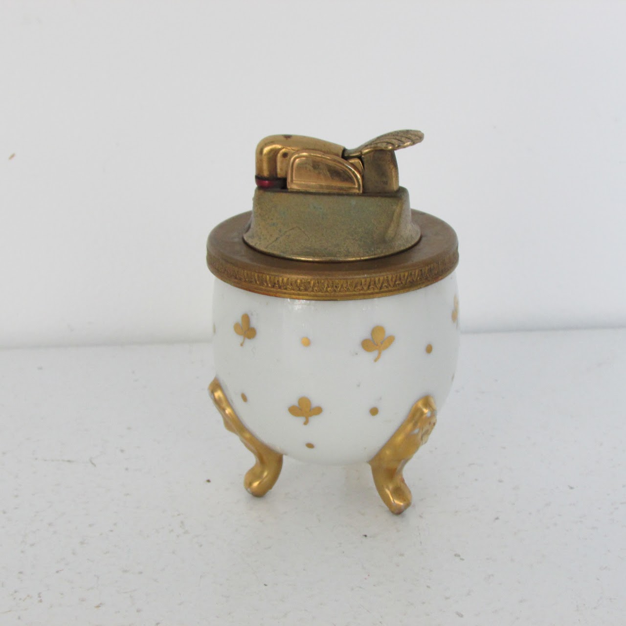 Evans Lighter With Hand Painted Limoges Egg Body