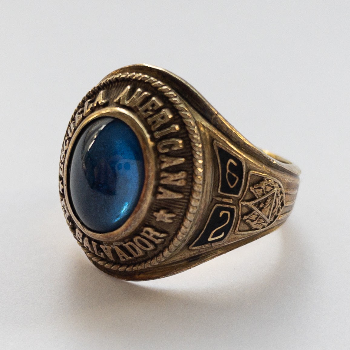 10K Gold and Blue Stone Class Ring