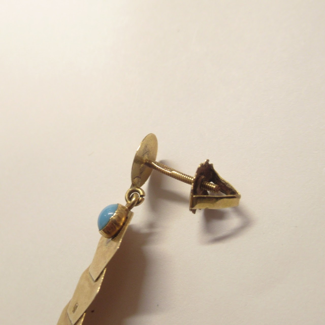 18K Gold & Turquoise Drop Earrings