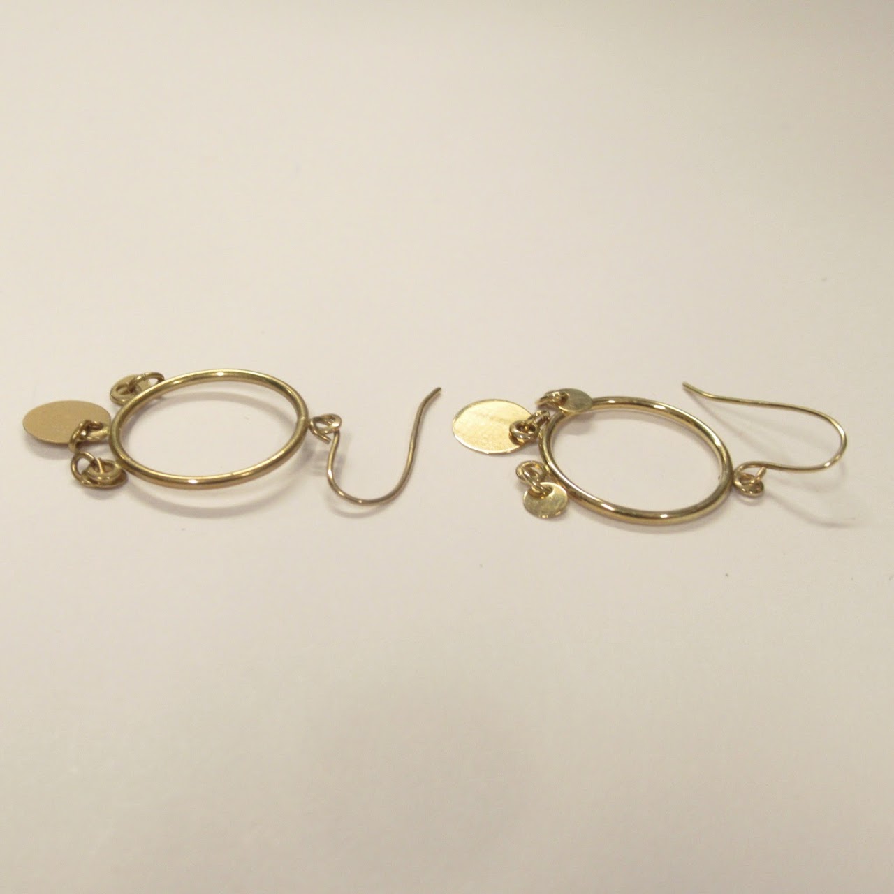 14K Gold Mini Triple Disc Earrings