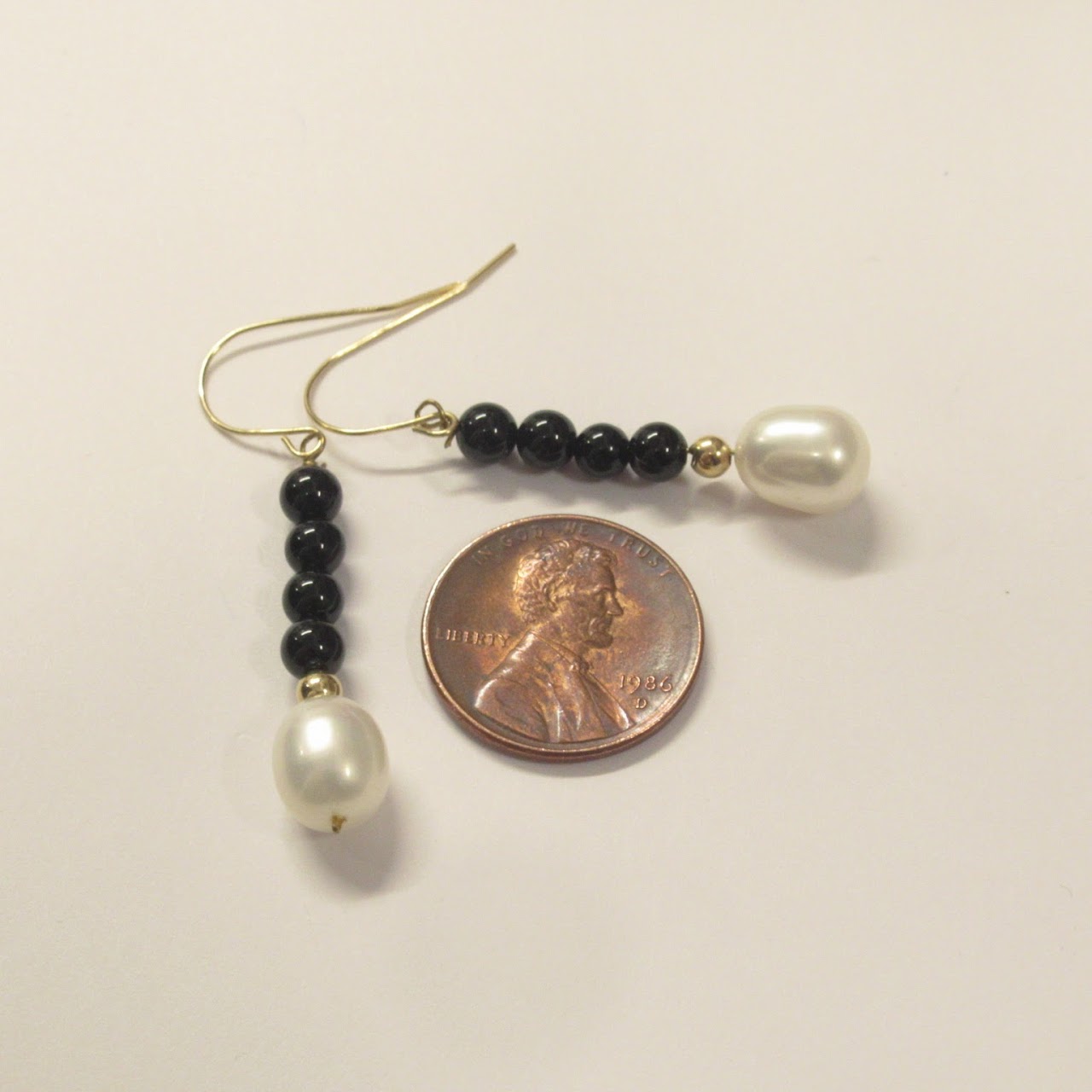 14K Gold, Pearl & Bead Earrings