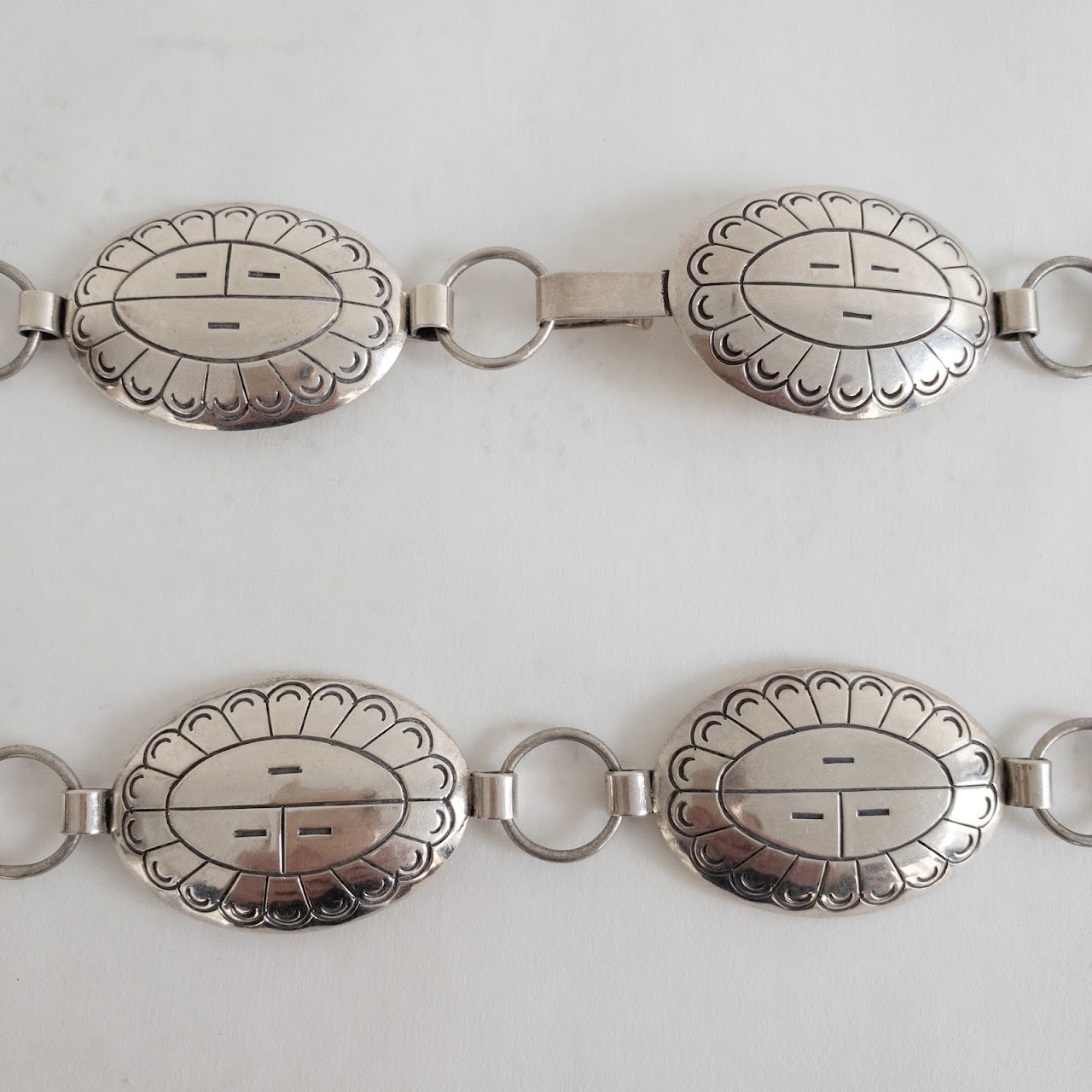 Sterling Silver Navajo Conch Belt