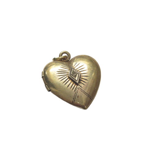 14K Gold Heart Locket