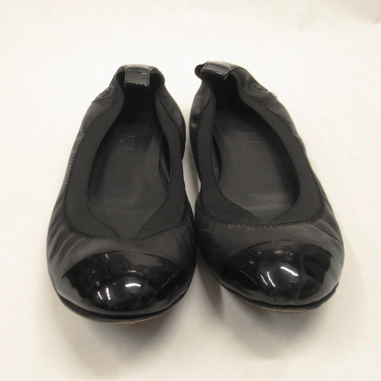 Chanel Leather Elastic Flats