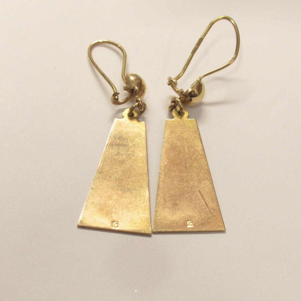 18K Gold Hieroglyphics Earrings