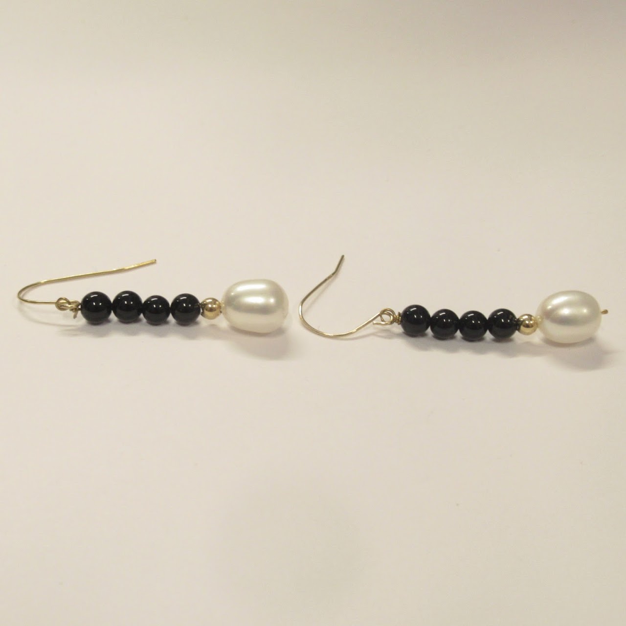 14K Gold, Pearl & Bead Earrings