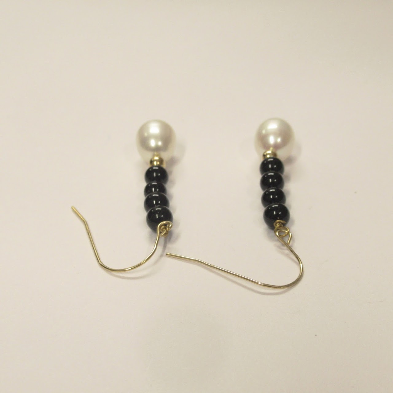 14K Gold, Pearl & Bead Earrings