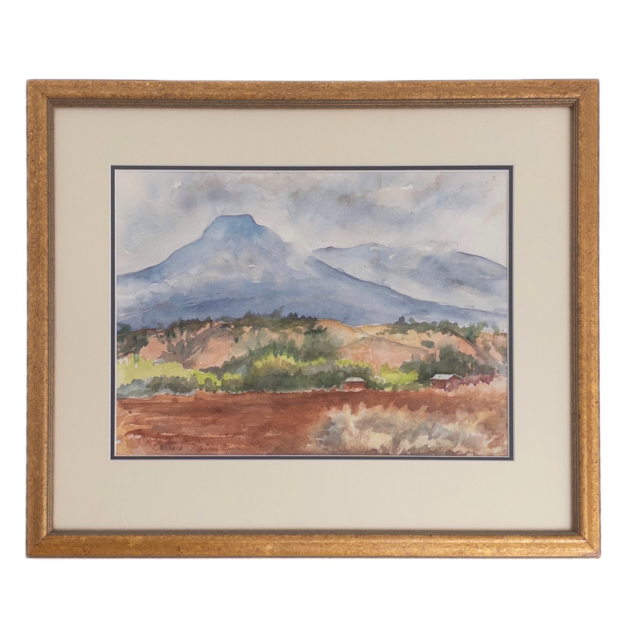 Barbara Martin Signed Watercolor Landscape Painting