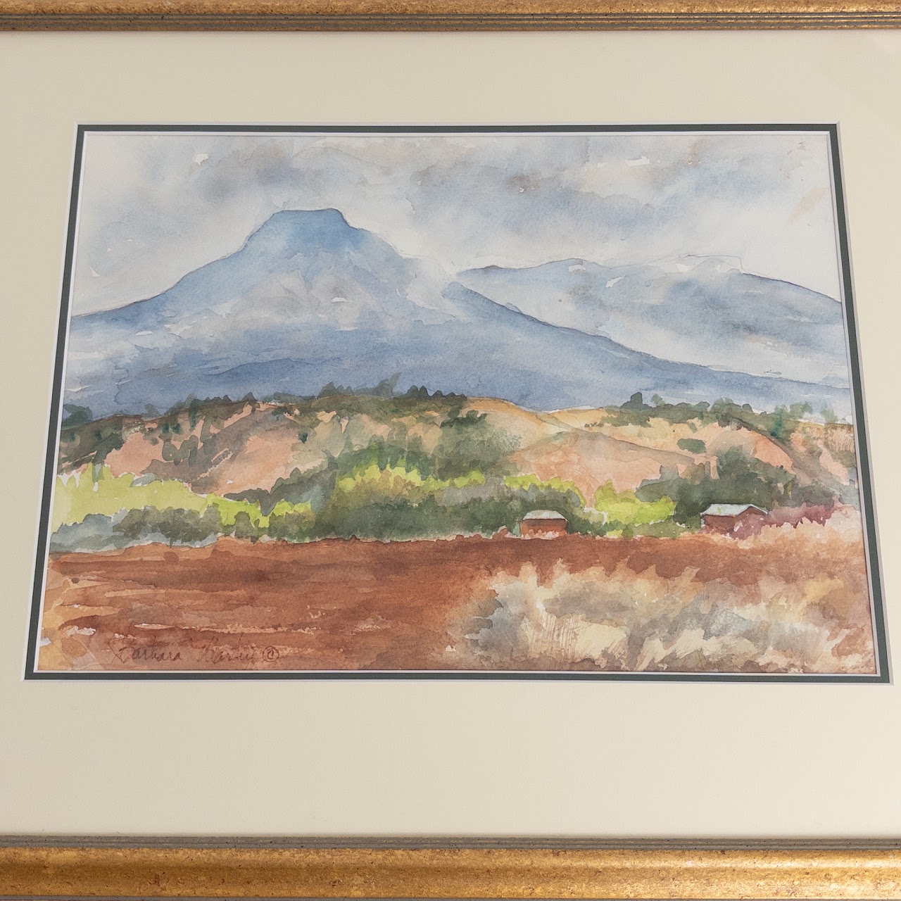 Barbara Martin Signed Watercolor Landscape Painting