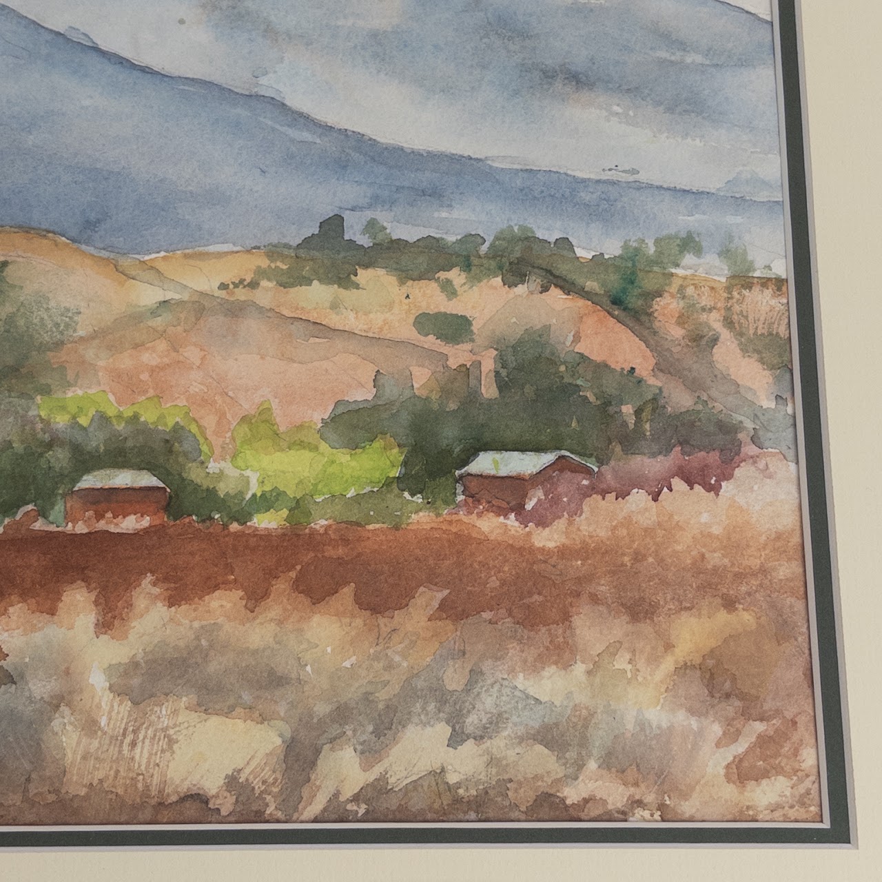 Barbara Martin Signed Watercolor Landscape Painting