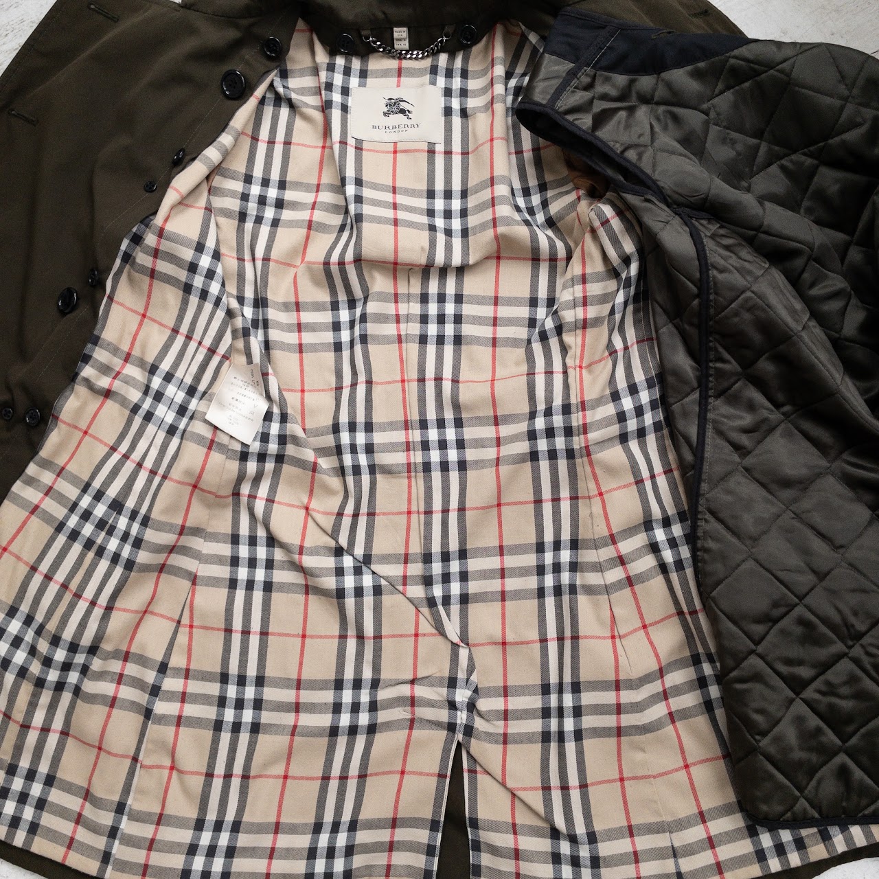 Burberry Mid Length Trench With Lining