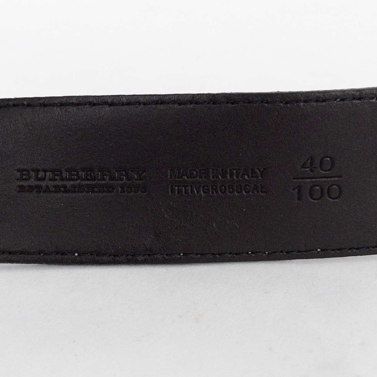 Burberry Coated Canvas Plaid Belt