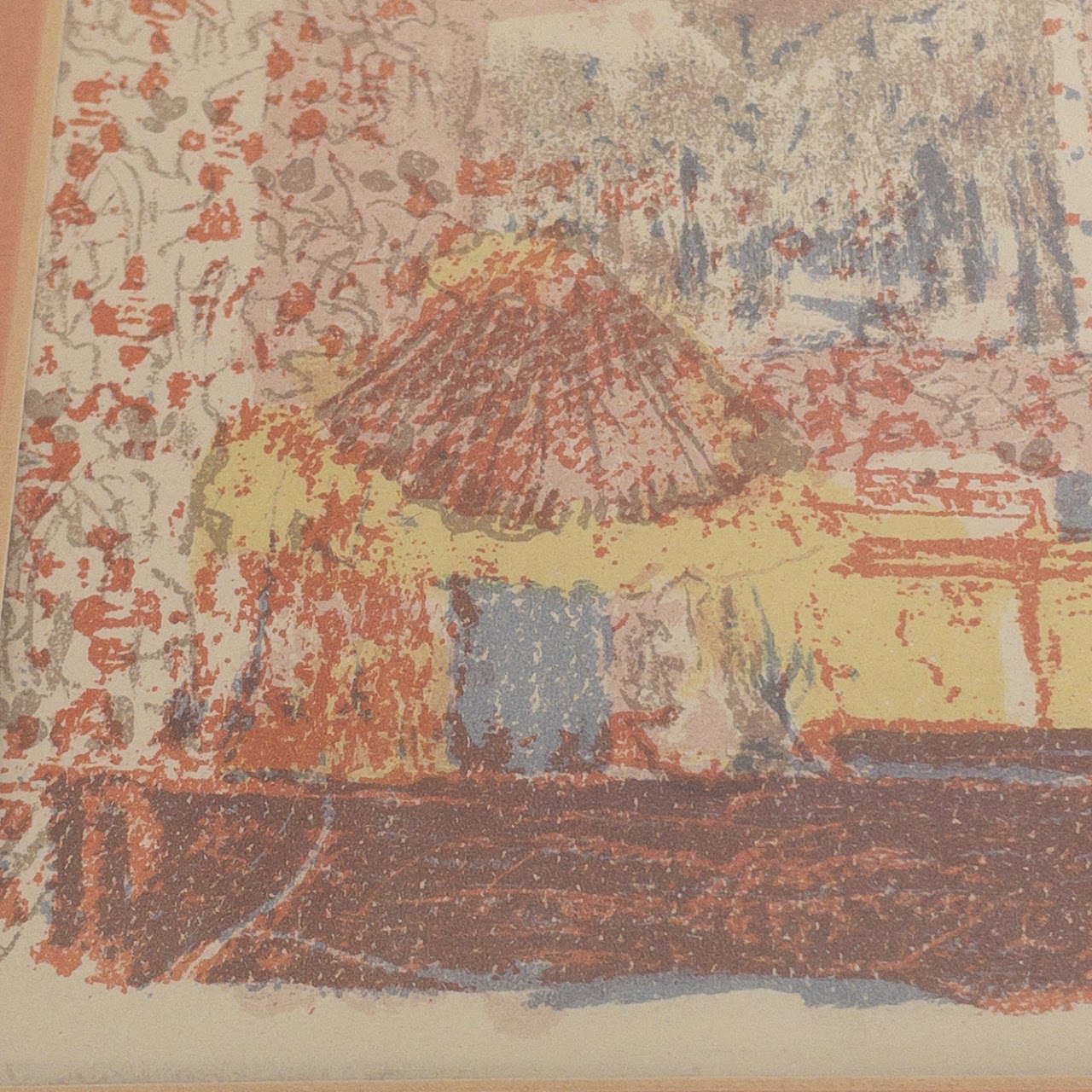 After Edouard Vuillard Unsigned 'Interior with Pink Wallpaper' Lithograph