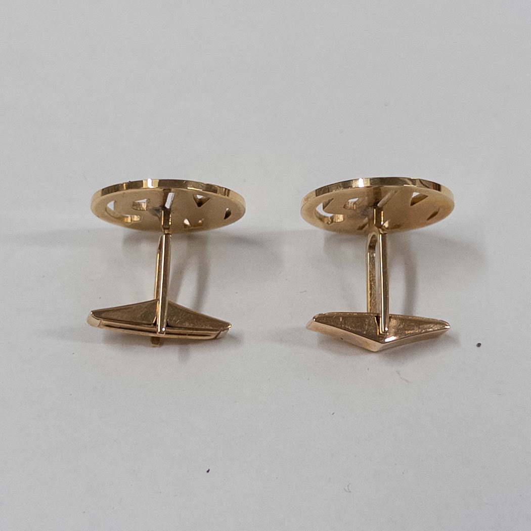 14K Gold Monogram Cufflinks