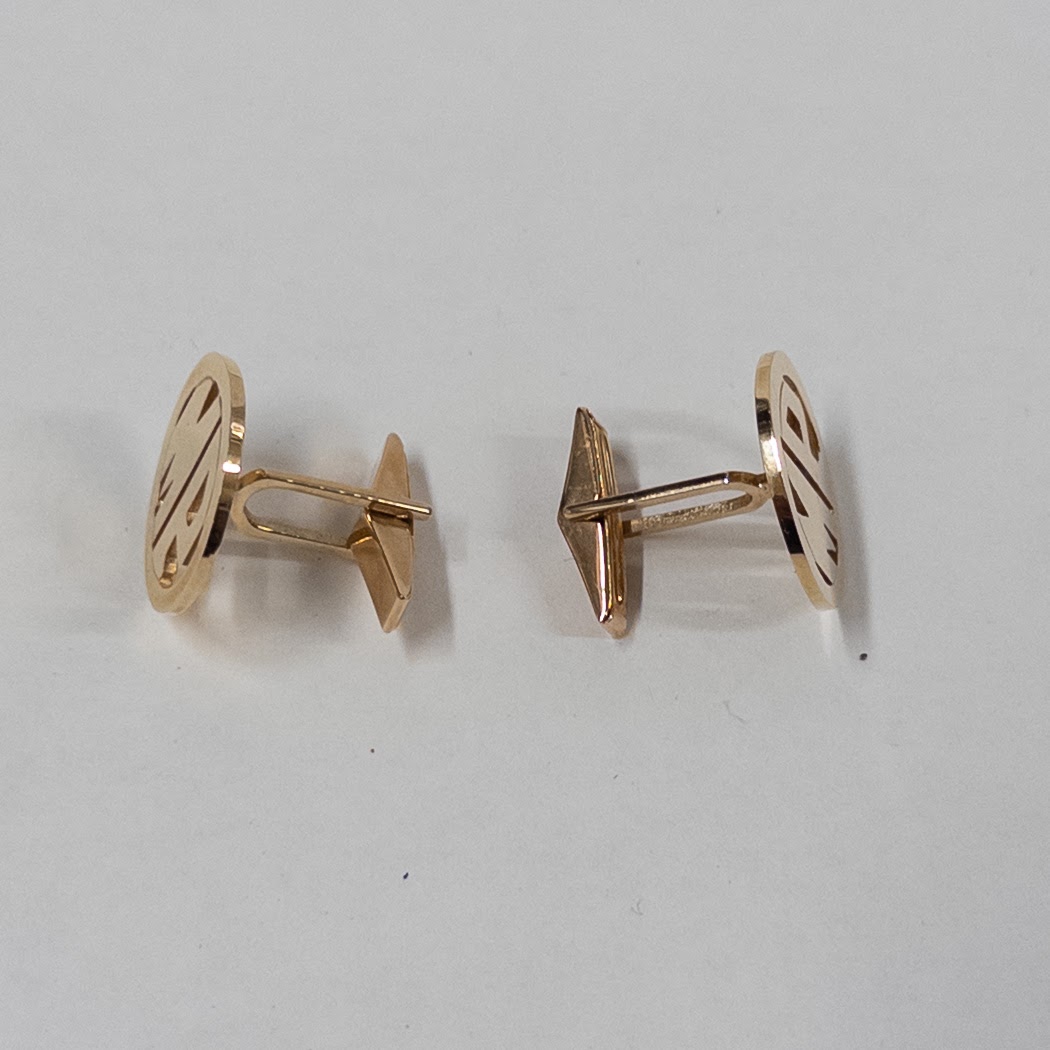 14K Gold Monogram Cufflinks