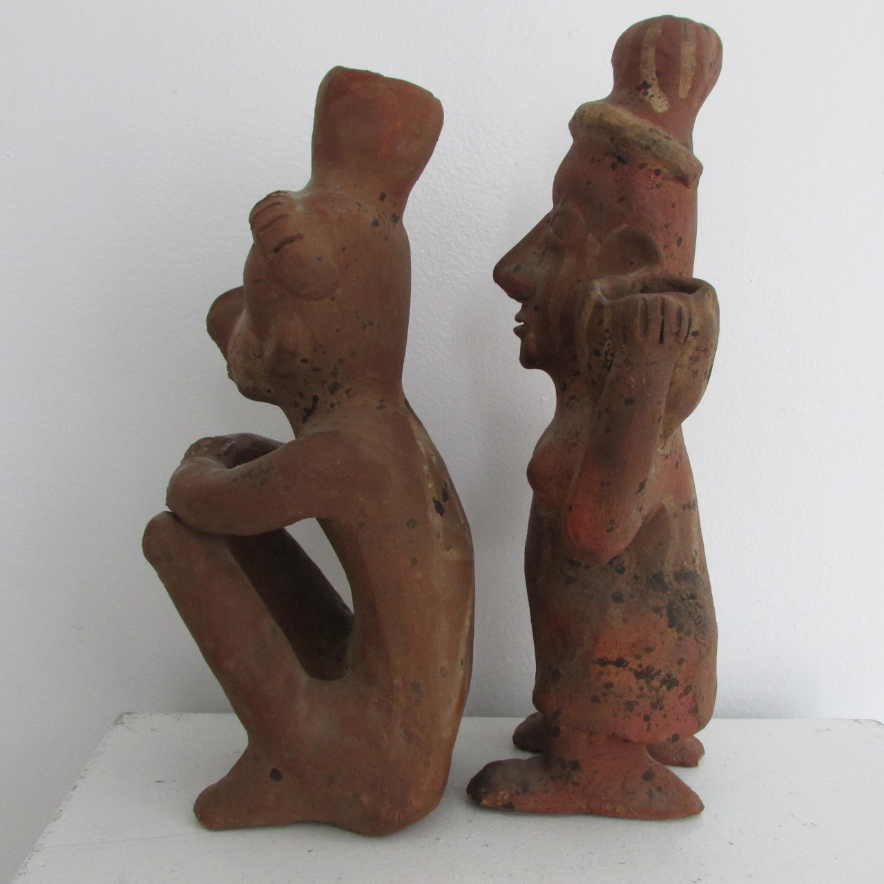 Two Indigenous Peoples Styled Candle Holders