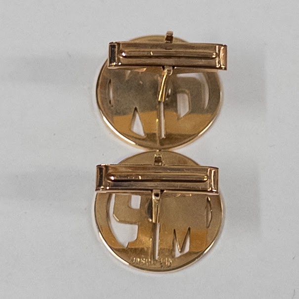 14K Gold Monogram Cufflinks