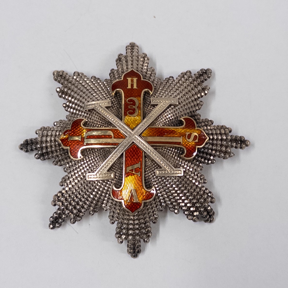 Silver & 14K Gold Military Constantinian Order Medal Cross