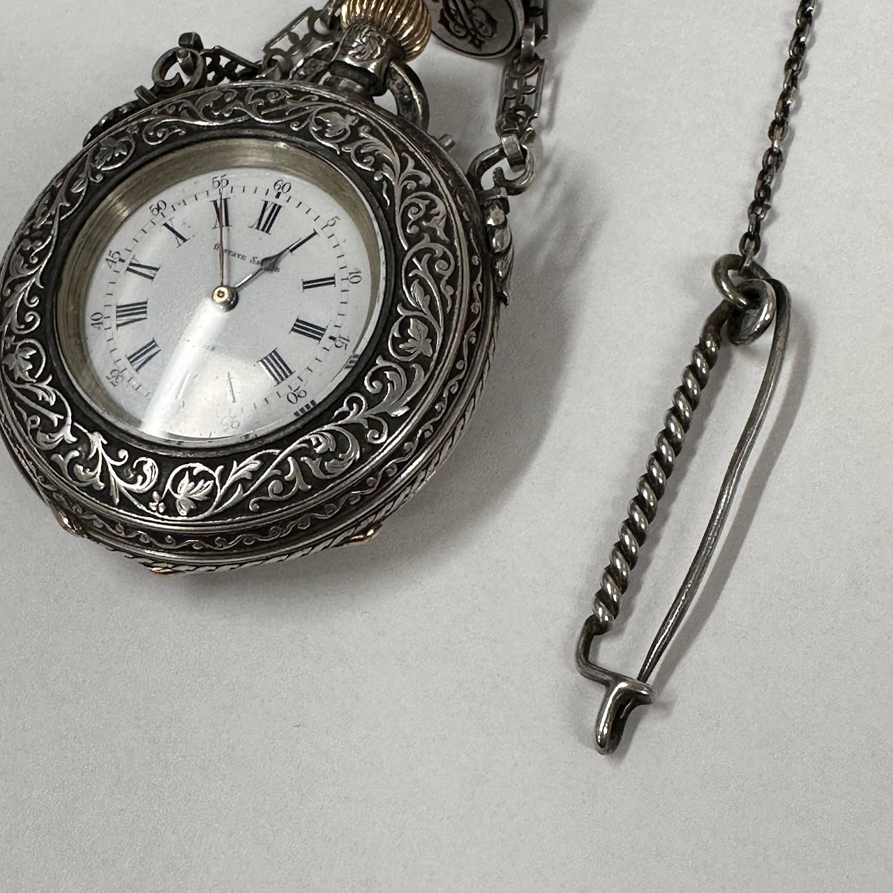 Gustave Sandoz Silver Pocket Watch