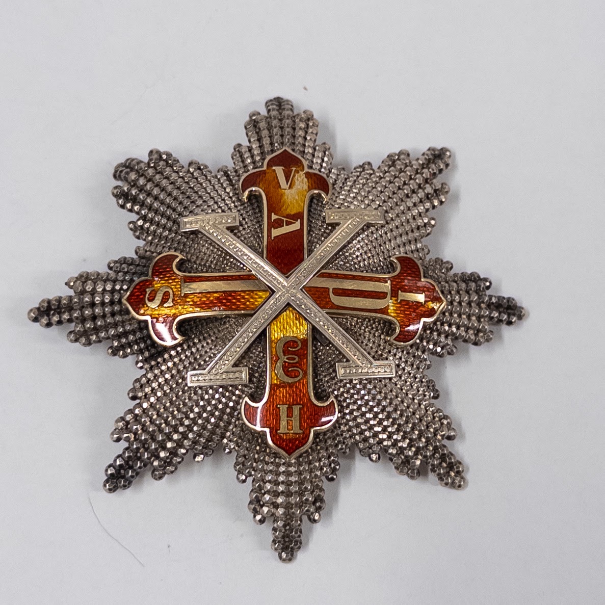 Silver & 14K Gold Military Constantinian Order Medal Cross