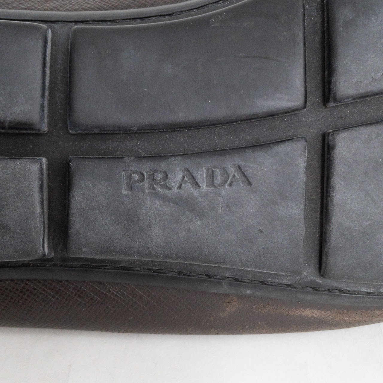 Prada Brown Saffiano Leather Loafers