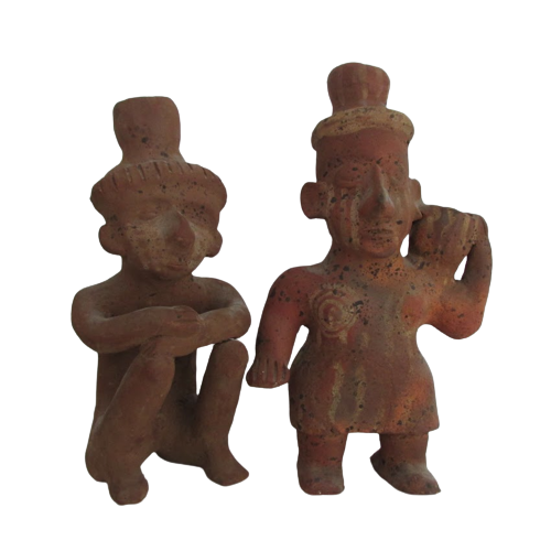 Two Indigenous Peoples Styled Candle Holders