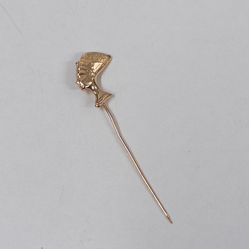 14K Gold Egyptian Headdress Stick Pin
